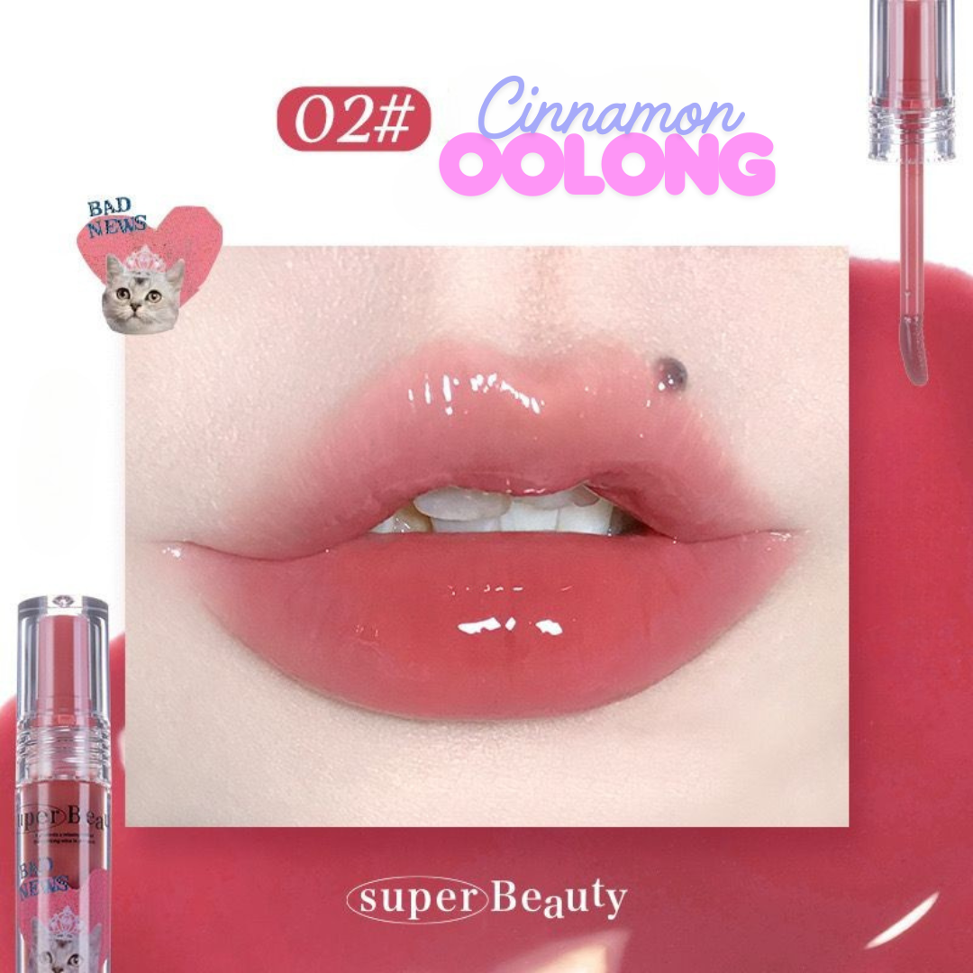 FLORTTE 花洛莉亚怪美莉亚唇部精华蜜 Super Beauty Lip Essence, Lip Honey Oil, Lip Glaze, Lip Gloss, Moisturizing and Hydrating lips