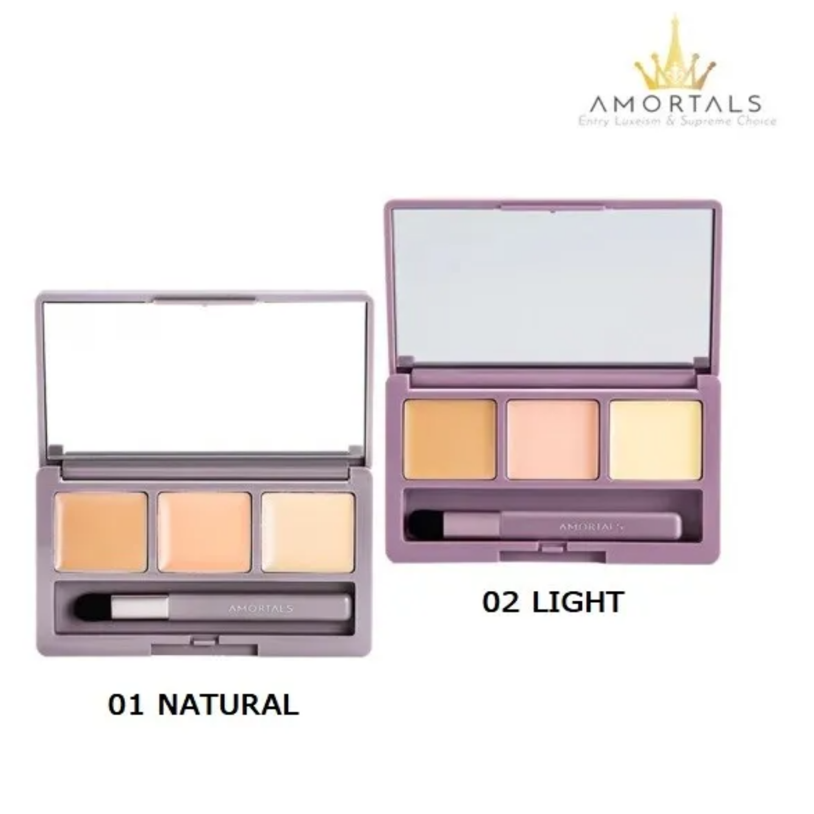 AMORTALS 3 Color Shades Cream Concealer Palette