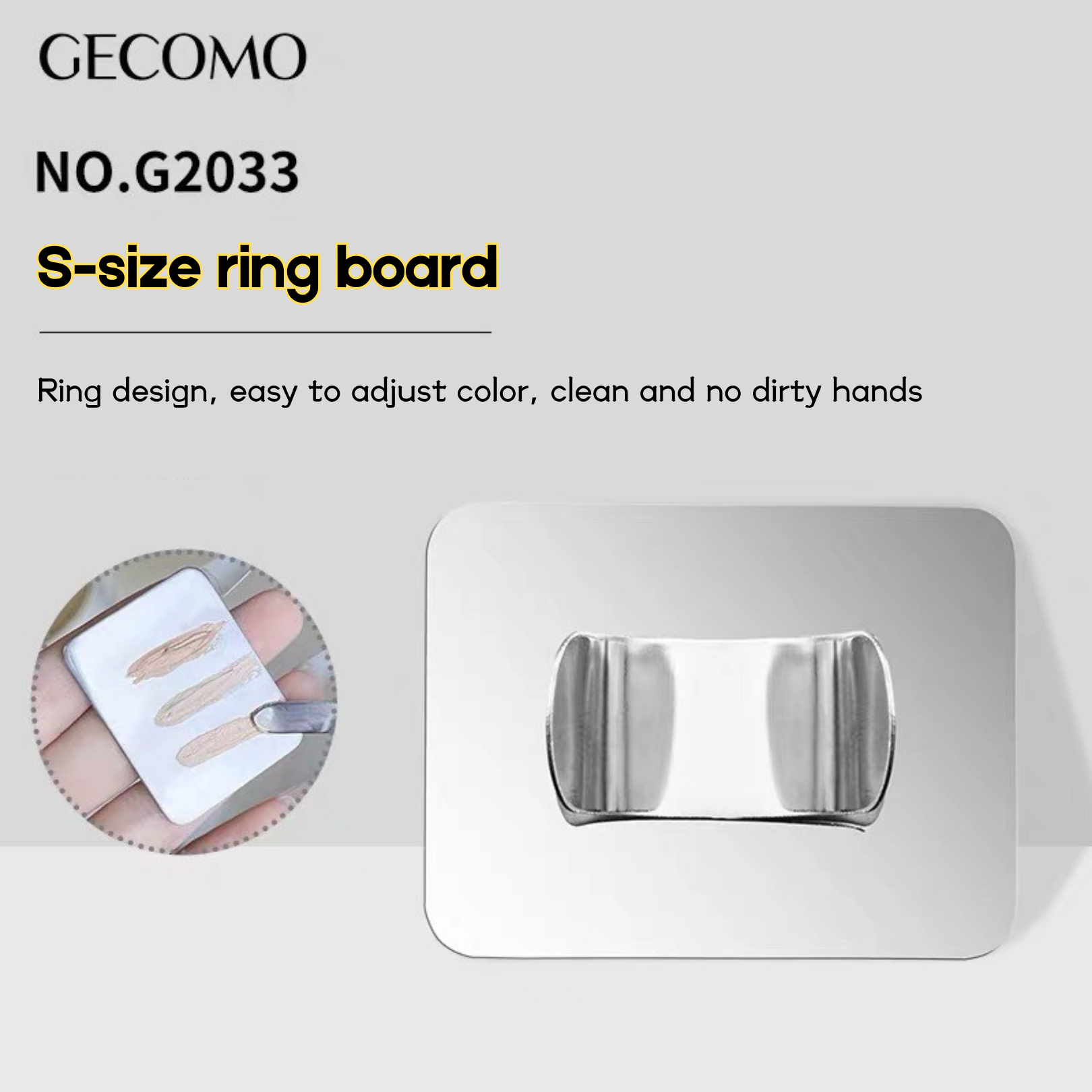GECOMO Stainless Steel Cosmetic Face Makeup Palette Spatula