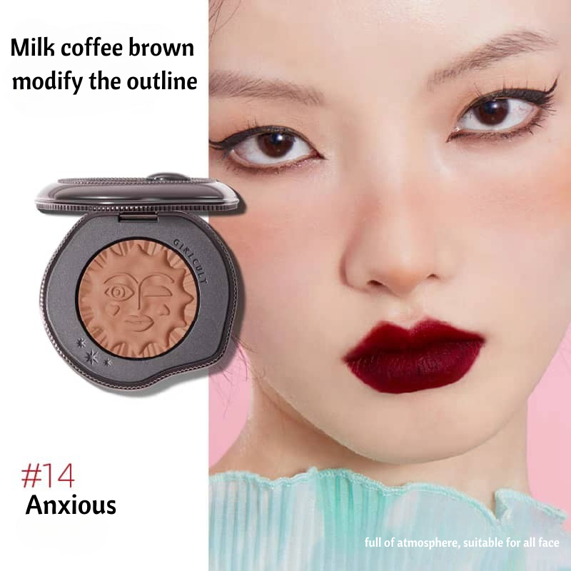 GIRLCULT Mood Series Four Great Inventions Highlighter Blusher Powder For Women And Girls Waterproof