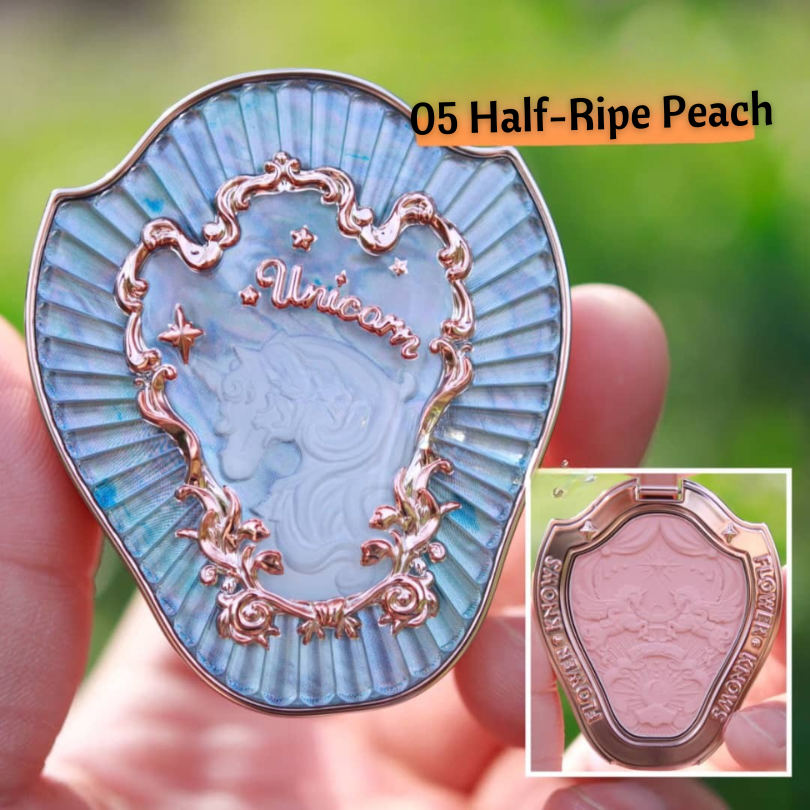 FLOWER KNOWS Unicorn Series Embossed Blush, Rare Beauty Matte Long Lasting, Natural Waterproof Blusher Makeup Cosmetics