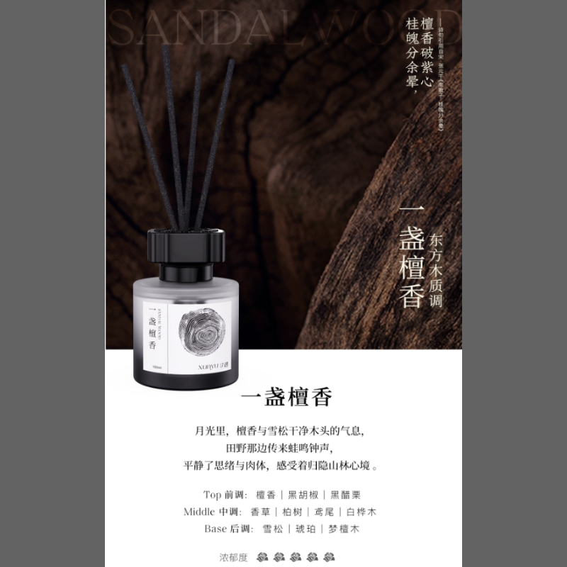 XUNYU Wine & Floral Tea Series Reed Diffuser 寻遇诗酒花茶系列无火香薰 100ml
