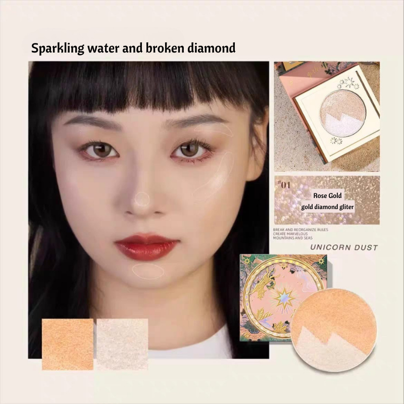 GIRLCULT Mountain And Sea Series Highlighter For Cheeks Waterproof Cosmetics Shiny Polarized Pearl