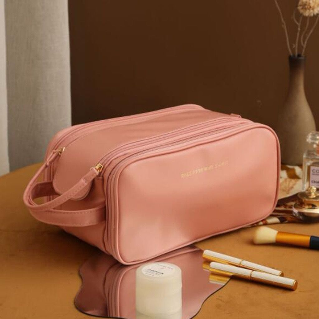 Waterproof PU Multifunctional Cosmetic Bag Large Capacity Portable Travel Makeup Bag Men Business Portable Toiletry Storage Bag