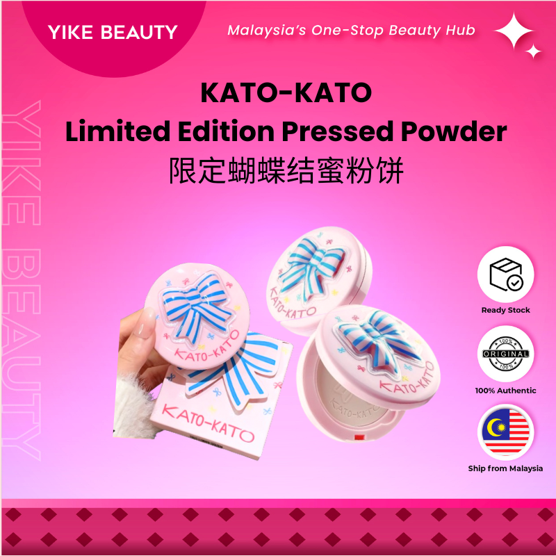 KATO-KATO 限定蝴蝶结蜜粉饼 Just In Tune Waterproof Soft Focus Pressed Powder