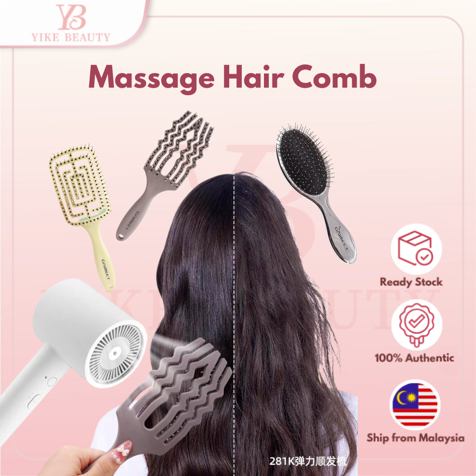 Detangling Steel Air Cushion Massage Hair Scalp Brushes Comb, Anti-frizz, Reduce Hair Sticking, Reduce Blow Drying Time