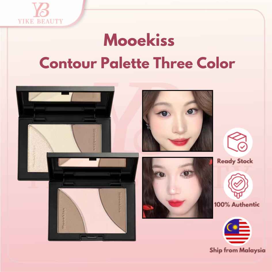 MOOEKISS Contour Palette Three Color Grooming Face Contour Natural Brightening Matte Face Shading And Nose Shading