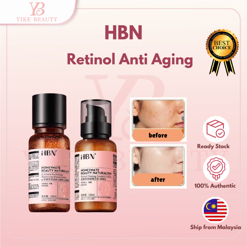 HBN Arbutin Revitalizing and Retinol Firming Essence Lotion for Anti Aging, Uneven Skin Tone, Dullness, Revitalizing and Firming