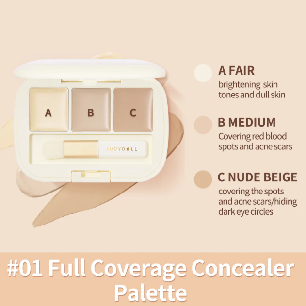 JUDYDOLL 橘朵三色遮瑕膏 3 Color Concealer Palette
