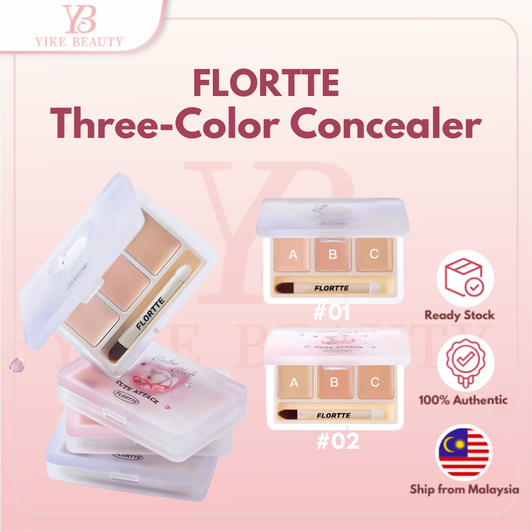 FLORTTE Three-Color Concealer Palette 花洛莉亚三色遮瑕膏盘