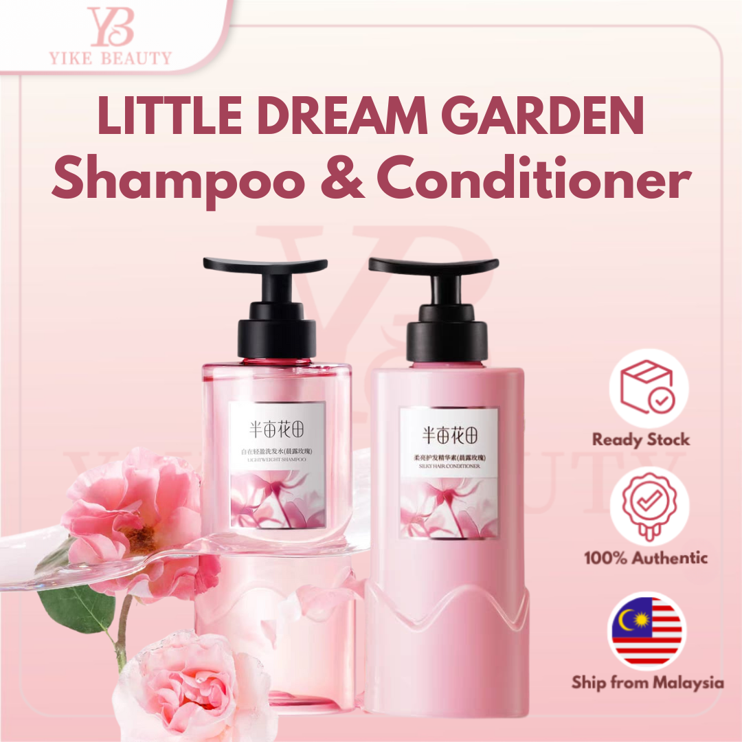 LITTLE DREAM GARDEN Oil Control Shampoo & Silky Hair Conditioner 半亩花田鲜花系列控油洗发水&amp;护发精华素 晨露玫瑰味