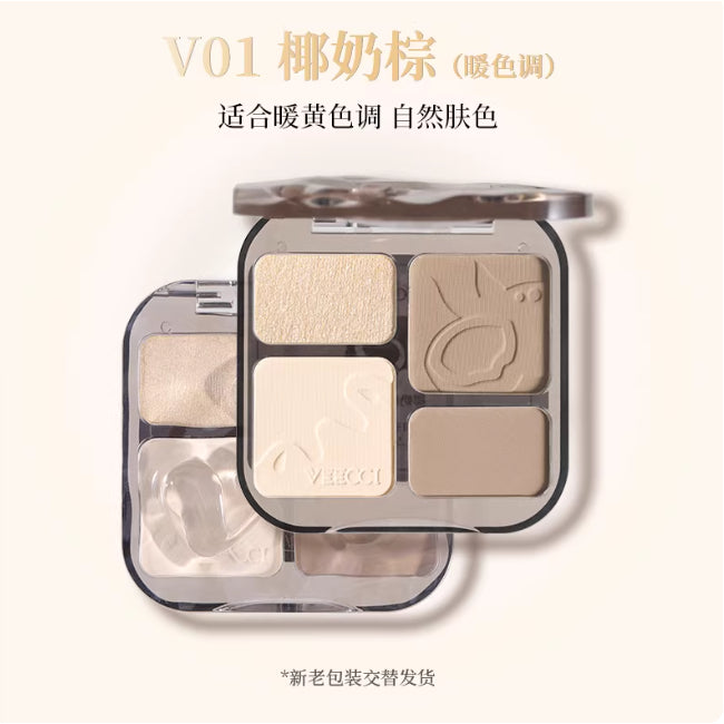 VEECCI 唯资自在易绘高光修容盘 Highlight & Contour Palette
